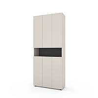 Шафа розпашна Metkas Home B001 900x350x2130, ЛДСП Кашемір-Антрацит (MB001KA)