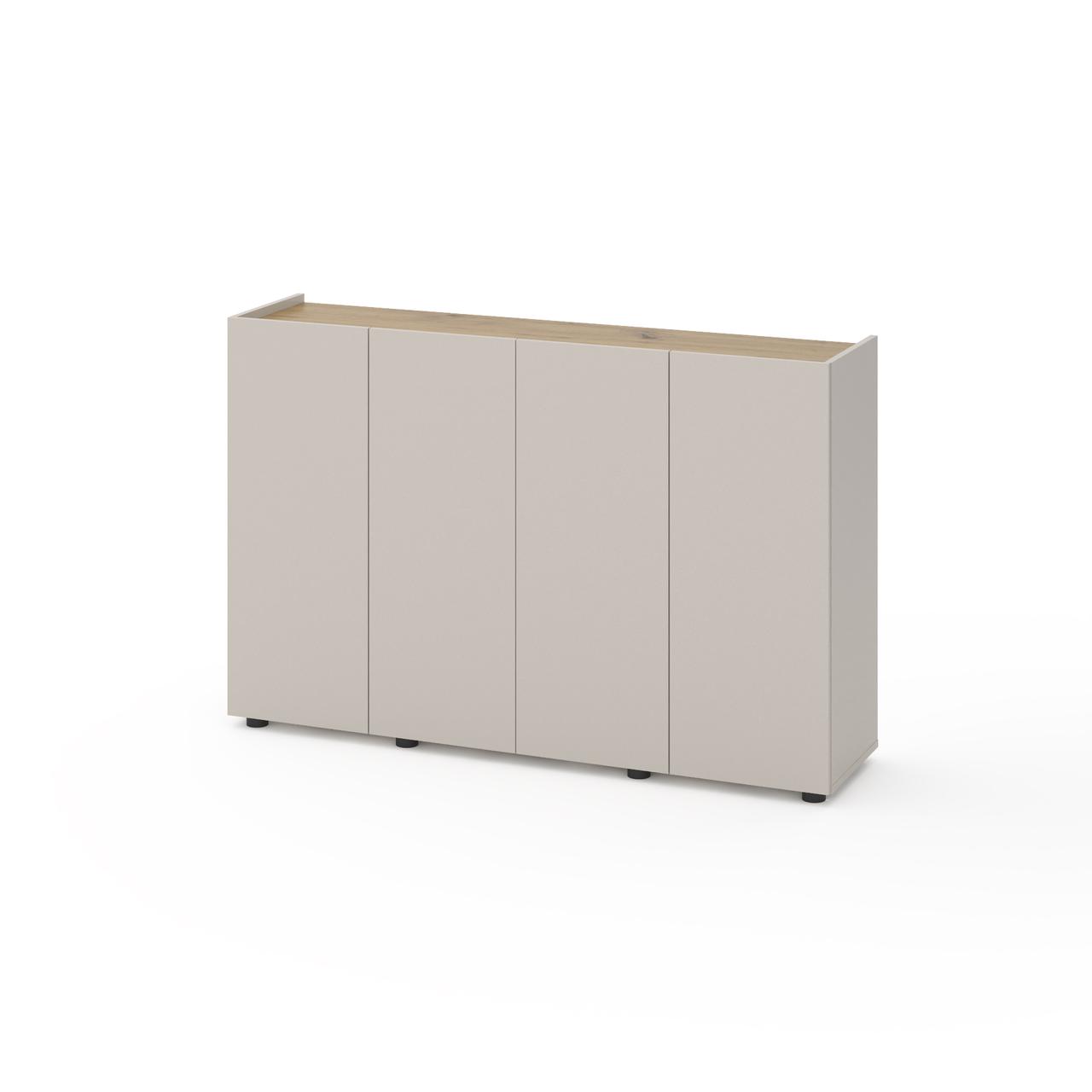 Комод Metkas Home B020 1400x350x920 мм, ЛДСП, Кашемір-Дуб Артизан (MB020KDA)