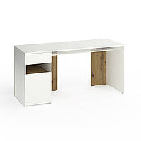 Стіл письмовий Metkas Home В031L, 1600х600х760 мм, ЛДСП Білий сніг-Дуб Артизан (МB031LWDA)