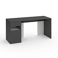 Стіл письмовий Metkas Home В031L, 1600х600х760 мм, ЛДСП Антрацит-Білий сніг (МB031LAW)