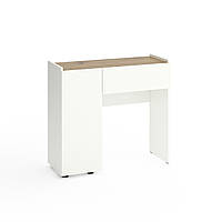 Трюмо Metkas Home B029L 900х350х820 мм, ЛДСП, Білий сніг-Дуб Артизан (M029LWDA)