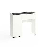 Трюмо Metkas Home B029L 900х350х820 мм, ЛДСП, Білий сніг-Антрацит (M029LWA)