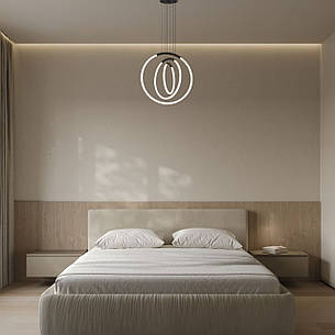 Підвісна led люстра 30W в чорному кольорі (81-2022 (300+400+500) BK), фото 2