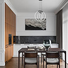 Підвісна led люстра 30W в чорному кольорі (81-2022 (300+400+500) BK), фото 3