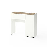 Трюмо Metkas Home B029R 900х350х820 мм, ЛДСП, Білий сніг-Дуб Артизан (M029RWDA)