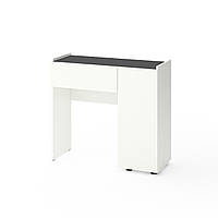 Трюмо Metkas Home B029R 900х350х820 мм, ЛДСП, Білий сніг-Антрацит (M029RWA)