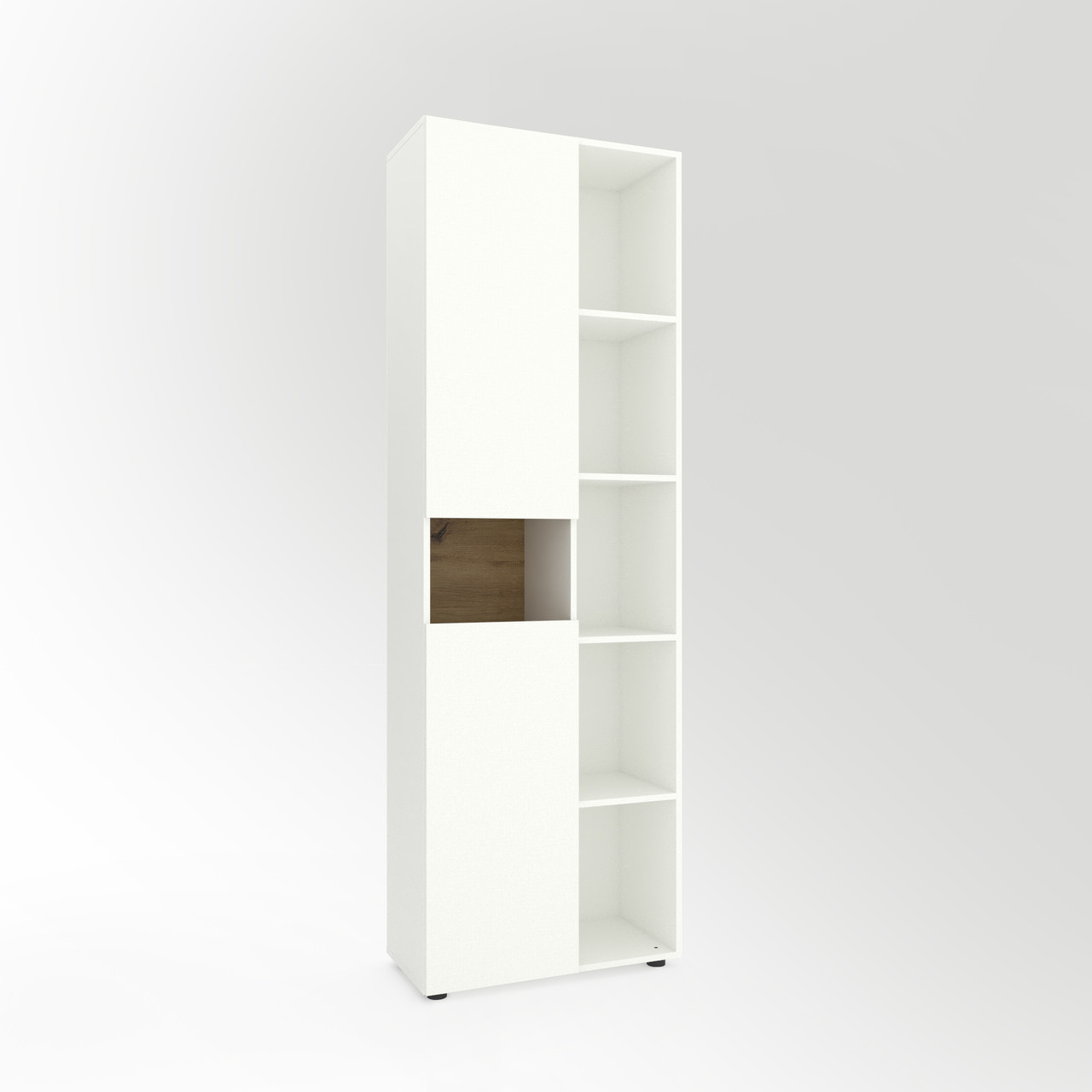 Шафа розпашна Metkas Home 700x350x2130 мм, ЛДСП Білий сніг-Дуб Артизан (MB006RWDA)