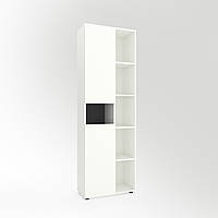 Шафа розпашна Metkas Home 700x350x2130 мм, ЛДСП Білий сніг-Антрацит (MB006RWA)