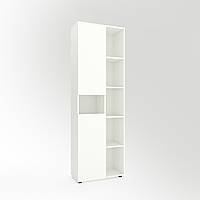 Шафа розпашна Metkas Home 700x350x2130 мм, ЛДСП Білий сніг (MB006RW)