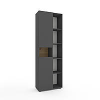 Шафа розпашна Metkas Home 700x350x2130 мм, ЛДСП Антрацит-Дуб Артизан (MB006RADA)