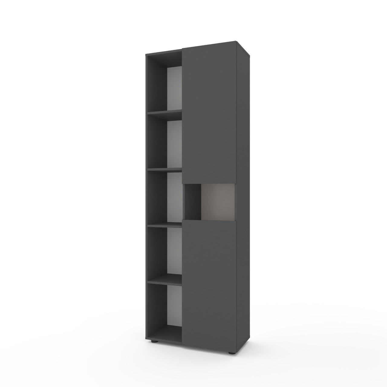 Шафа розпашна Metkas Home 700x350x2130 мм, ЛДСП Антрацит-Кашемір (MB006LAK)