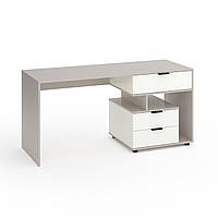 Письмовий стіл Metkas Home А012R, 1600×600×760 мм, ЛДСП, Кашемір-Білий сніг (MA012RKW)