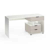 Письмовий стіл Metkas Home А012R, 1600×600×760 мм, ЛДСП, Білий сніг-Кашемір (MA012RWK)