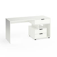 Письмовий стіл Metkas Home А012R, 1600×600×760 мм, ЛДСП, Білий сніг (MA012RW)