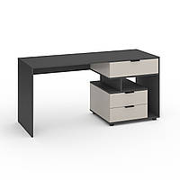 Письмовий стіл Metkas Home А012R, 1600×600×760 мм, ЛДСП, Антрацит-Кашемір (MA012RAK)