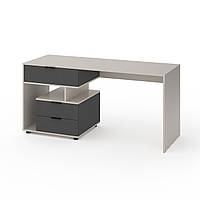 Письмовий стіл Metkas Home А012L, 1600×600×760 мм, ЛДСП, Кашемір-Антрацит (MA012LKA)