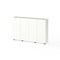 Комод Metkas Home B020 1400x350x920 мм, ЛДСП, Білий сніг-Кашемір (MB020WK)