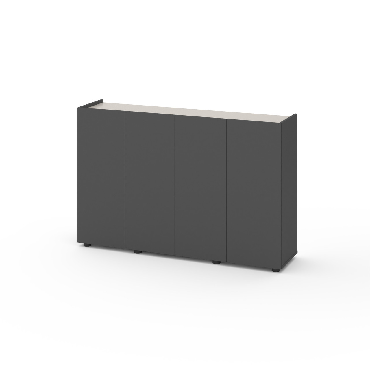 Комод Metkas Home B020 1400x350x920 мм, ЛДСП, Антрацит-Кашемір (MB020AK)