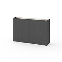 Комод Metkas Home B020 1400x350x920 мм, ЛДСП, Антрацит-Кашемір (MB020AK)
