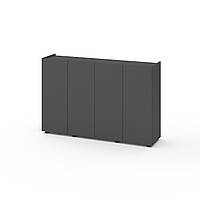 Комод Metkas Home B020 1400x350x920 мм, ЛДСП, Антрацит (MB020A)