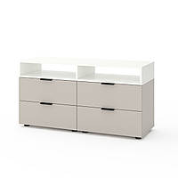 Тумба під телевізор Metkas Home А020, 1200×420×625 мм, ЛДСП Кашемір-Білий сніг (MA020KW)