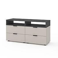 Тумба під телевізор Metkas Home А020, 1200×420×625 мм, ЛДСП Кашемір-Антрацит (MA020KA)