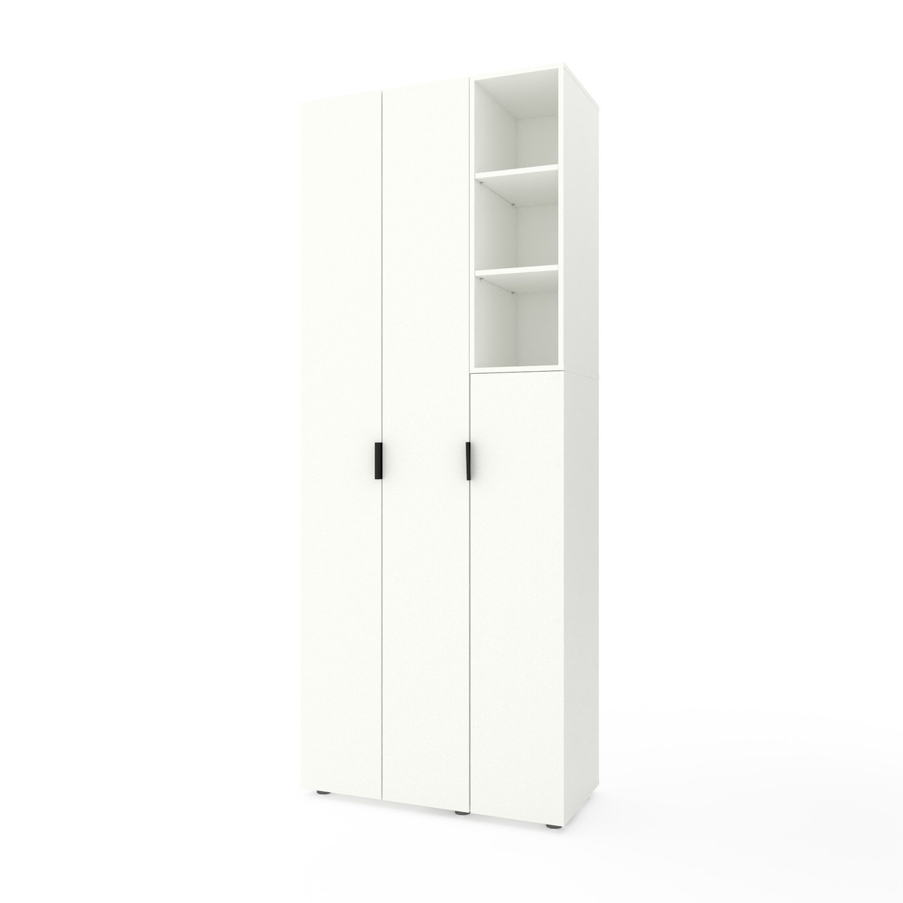 Шафа розпашна для одягу Metkas Home A003R 900х420х2300 ЛДСП Білий сніг (MA003RW)