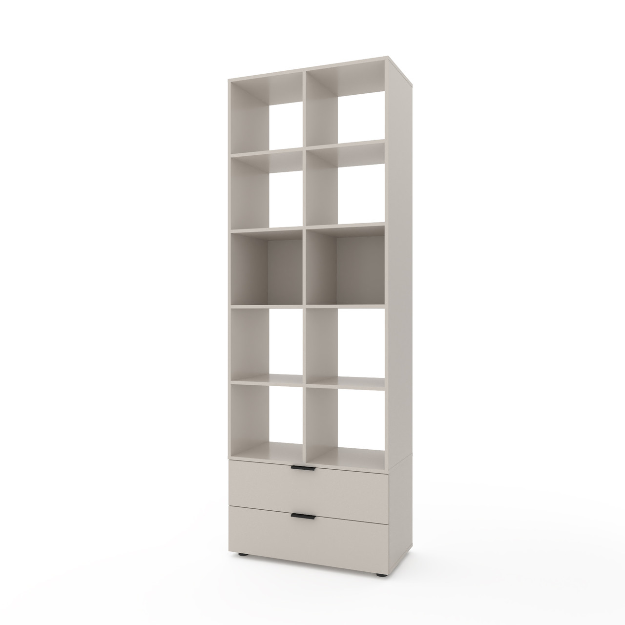 Шафа з відкритими полицями та шухлядами Metkas Home 800×420×2300 мм, ЛДСП Кашемір (MA033K)