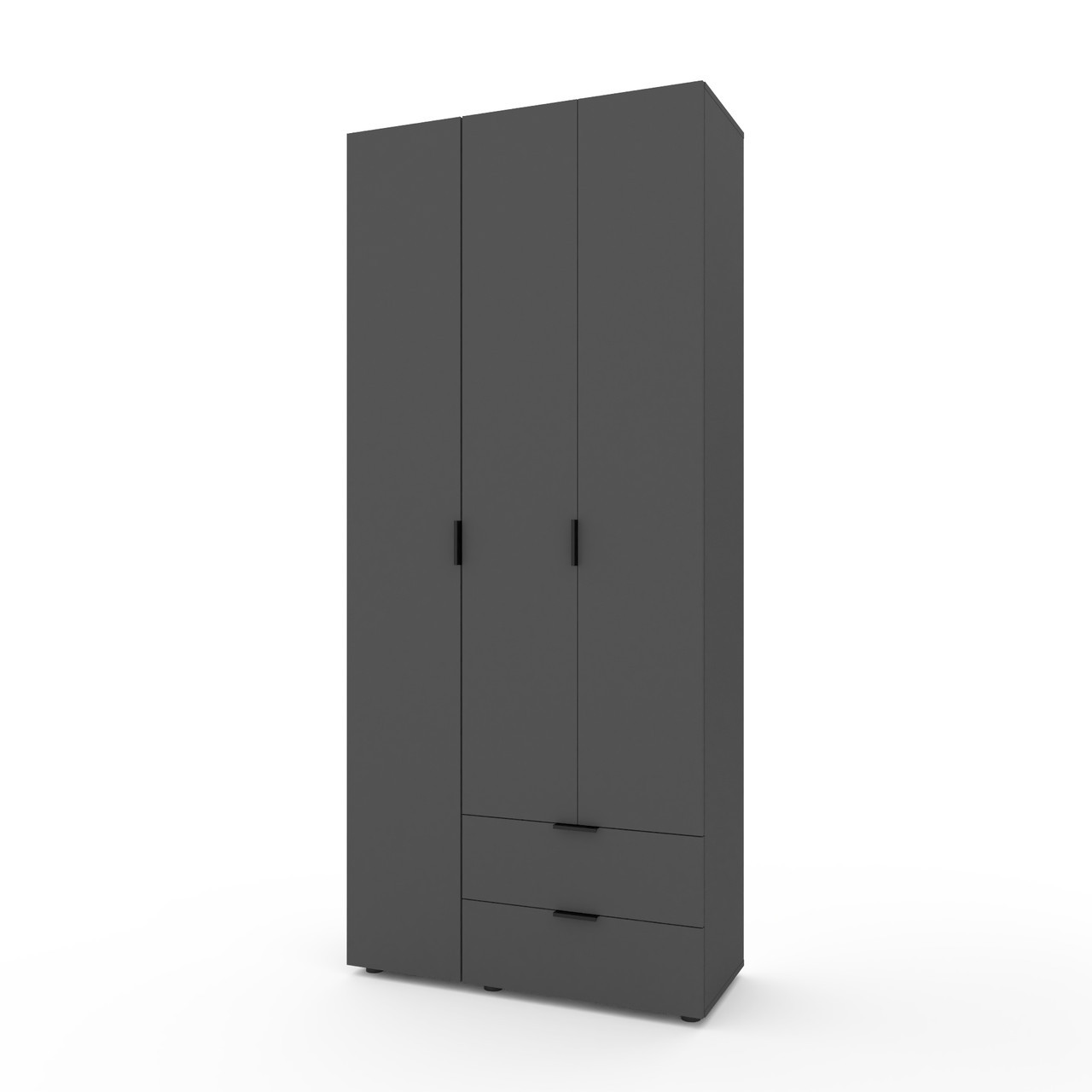 Шафа розпашна для одягу Metkas Home A013R 1000х420х2300 ЛДСП Антрацит (MA013RA)