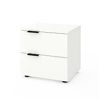 Приліжкова тумба Metkas Home 500×420×490 мм, ЛДСП Білий сніг (MA031UW)