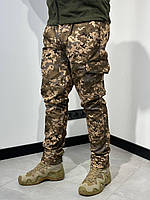 Демісезонні штани піксель ЗСУ Soft Shell, армійські тактичні штани на флісі, камуфляжні штани для військовослужбовців