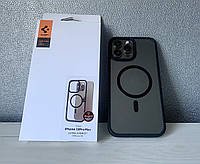 Чохол Spigen Magsafe Neo Hybrid case для iPhone 15 магнітний на айфон 15 прозорий / Black чорний