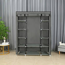 Шафа з тканини для взуття Bonro B13 сірого кольору, фото 3