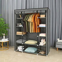 Шафа з тканини для взуття Bonro B13 сірого кольору, фото 5