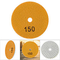 Алмазний шліфувальний круг (черепашка) 100 мм, P150 — Для фінішного шліфування граніту, мармуру, плитки, на липучці
