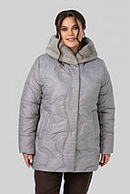 Стильна зимова куртка з хутром Марина р-ри 50-60, фото 2
