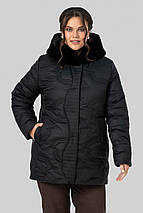 Стильна зимова куртка з хутром Марина р-ри 50-60, фото 3