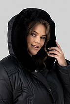 Стильна зимова куртка з хутром Марина р-ри 50-60, фото 4