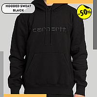 Чорна толстовка Carhartt Carhartt кофта Кофта чоловіча carhartt Чоловіча чорна кофта carhartt худі фліс premiu