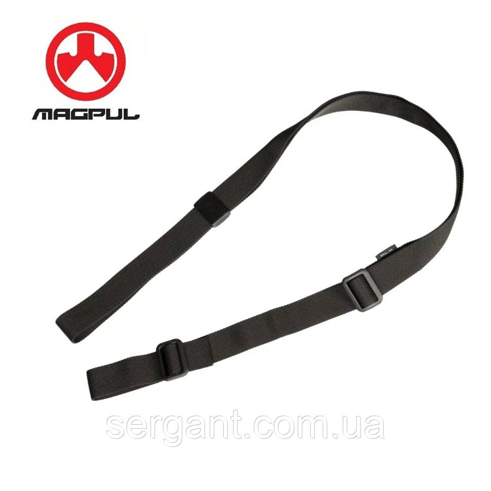 Ремінь тактичний збройовий рушничний двоточковий Magpul RLS Black (США) - ЧОРНИЙ, фото 1