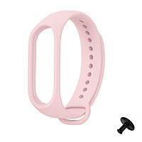 Ремінець Prime для Mi Band 3/4 силіконовий з металевою кнопкою, Light Pink