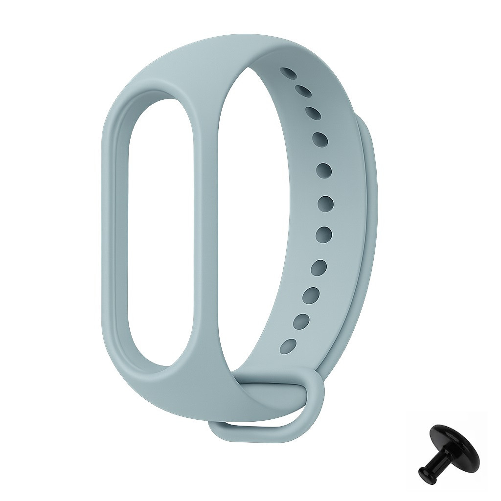 Ремінець Prime для Mi Band 3/4 силіконовий з металевою кнопкою, Light Olive