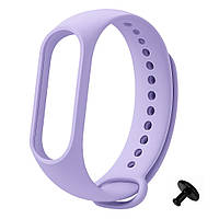 Ремінець Prime для Mi Band 3/4 силіконовий з металевою кнопкою, Lavender