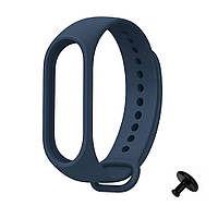 Ремінець Prime для Mi Band 3/4 силіконовий з металевою кнопкою, Sapphire