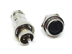 Роз'єм 16MF-2 контакти (2 pin) пара (Гніздо + штекер)