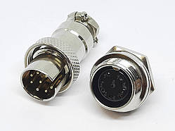 Роз'єм 16MF-8 контактів (8 pin) пара (Гніздо + штекер)