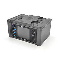 Зарядна станція з цифровою індикацією MECHANIC V-Power 8 Max, 4*QC3.0-5В3А,9В2A, 4*PD3.1-(5В/9В/12В/15В)3А,20В2,25A, 220V/115W.