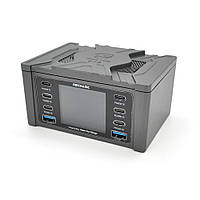 Зарядна станція з цифровою індикацією MECHANIC V-Power 8 Ultra, 2*QC3.0-5В3А,9В2A, 6*PD3.1-(5В/9В/12В/15В)3А,20В2,25A, 220В/160Вт.