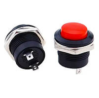 Кнопка без фіксації R13-507 16 мм 3 A / 250 V Червона