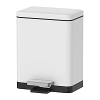 Відро для сміття з плавним закриванням прямокутне Koer TC-010306-08 6 л колір білий (KR5601)